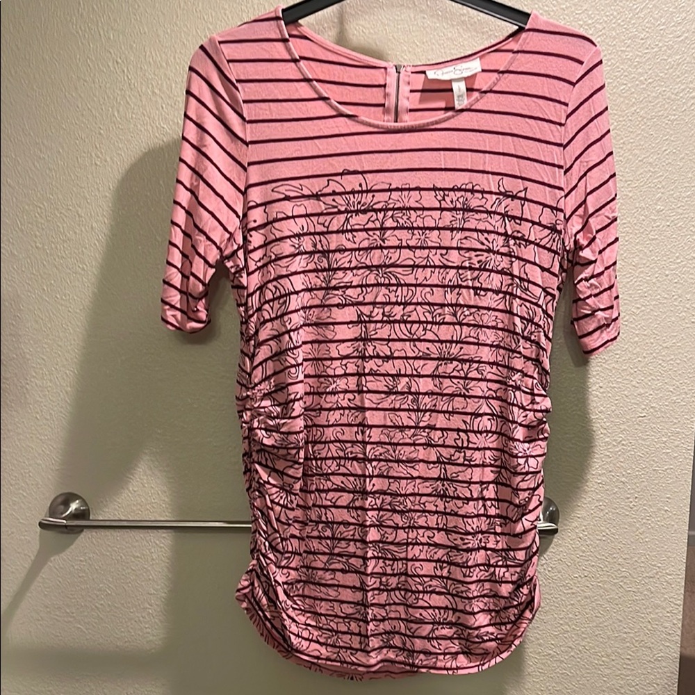 Maternity Ruched 3/4 Sleeve Blouse